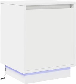 vidaXL Κομοδίνο 2 pcs Λευκό 39 x 34,5 x 50 εκ. Επεξεργασμένο ξύλο