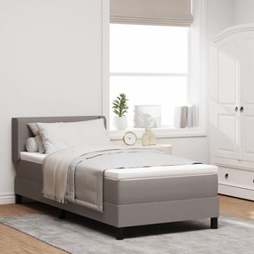 vidaXL Κρεβάτι Box Spring με στρώμα - Taupe, 80x200 cm, Υφασμάτινο