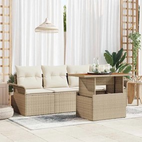 vidaXL Σετ Καναπέ Κήπου 5 pcs μπεζ και κρεμ 100 x 55 x 73 εκ