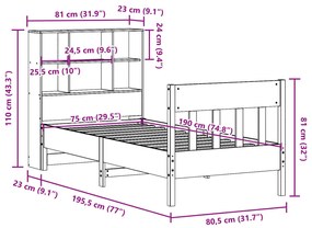 ΣΚΕΛΕΤΟΣ ΚΡΕΒ. ΧΩΡΙΣ ΣΤΡΩΜΑ ΚΑΦΕ ΚΕΡΙΟΥ 75X190 ΕΚ ΜΑΣΙΦ ΠΕΥΚΟ 3323247