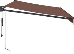 vidaXL Τέντα Πτυσσόμενη Αυτόματη Καφέ 350x250 εκ.
