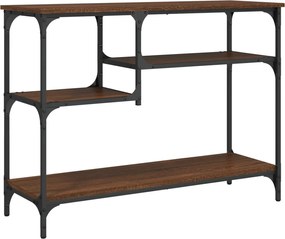 vidaXL Τραπέζι Κονσόλα με Ράφια Καφέ Δρυς 100 x 35 x 75 εκ.