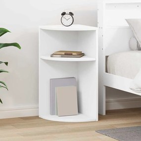 vidaXL End Table Λευκό 29,6 x 29,6 x 60 εκ Επεξεργασμένο ξύλο