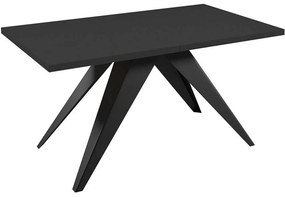 Τραπέζι Επεκτεινόμενο Vento 162784779 140/240x80x76cm Black Particle Board, Metal