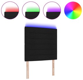 vidaXL Κεφαλάρι LED Σχεδίασης Γραμμών Μαύρο 80 εκ Ύφασμα