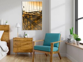 Αφίσα - Steel and Glass (Yellow) - 30x45 - Μαύρο - Με πασπαρτού