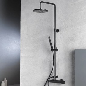 Armando Vicario Slim Black Matt Μπαταρία Nτους 2 Eξόδων με Kολώνα, Aνακλινόμενη Κεφαλή, Tηλέφωνο, Στήριγμα 500065-400