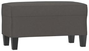 vidaXL Πάγκος Γκρι 70 x 35 x 41 εκ. από Συνθετικό Δέρμα