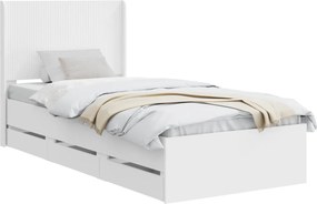 vidaXL Καλάθι με αποθήκη και κεφαλάρι Λευκό 90 x 200 cm