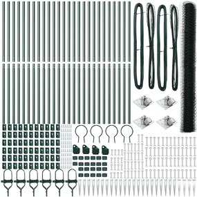 vidaXL Στύλος Περιφράξεων Πράσινο 50 x 1,6 μ (50 mm πλέγμα)