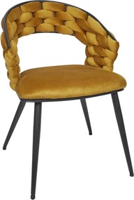 ΚΑΡΈΚΛΕΣ &amp; ΠΟΛΥΘΡΌΝΕΣ SAWYER CHAIR MUSTARD YELLOW A1 HD0358