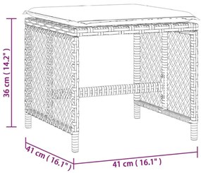 ΣΚΑΜΠΟ ΚΗΠΟΥ 4 ΤΕΜ. ΜΠΕΖ 41X41X36 ΕΚ. ΣΥΝΘ. ΡΑΤΑΝ ΜΕ ΜΑΞΙΛΑΡΙΑ 365052