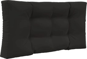 vidaXL Μαξιλάρι Καναπέ Εξωτερικού Χώρου 2 pcs Μαύρο Πολυεστέρας