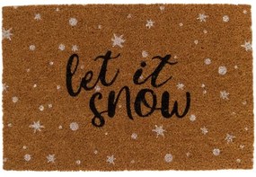 Χαλάκι εισόδου Let it snow 38x58εκ. κοκοφοίνικας