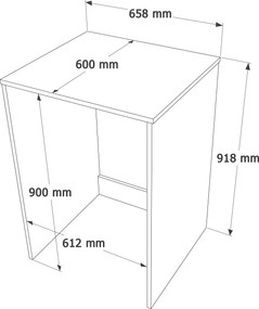 Ντουλάπι Πλυντηρίου Λευκό / Δρυς GUFRE 65.8x60x91.8