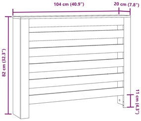 Κάλυμμα Καλοριφέρ Sonoma Δρυς 104x20x82 εκ. Επεξεργασμένο Ξύλο - Καφέ