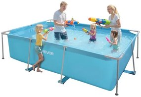 VEVOR Steel Frame Above Ground Swimming Pool 118 x 78 x 30 in Rectangular Blue
