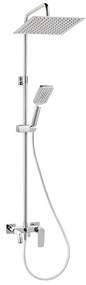 Μπαταρία Σταθερού Ντους Algeo Square NP80-BAQ13U Chrome Ferro Κεραμικό,Ορείχαλκος