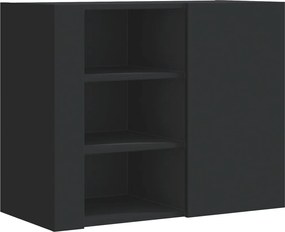 vidaXL Ντουλάπι Τοίχου Μαύρο 75x35x60 εκ. από Επεξεργασμένο Ξύλο