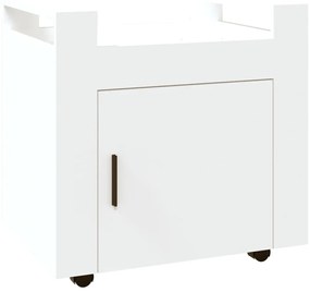 vidaXL Τρόλεϊ Γραφείου Λευκό 60x45x60 εκ. από Επεξεργασμένο Ξύλο