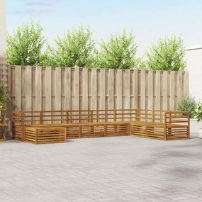 vidaXL Σειρά Καναπέ Εξωτερικού 8 pcs Φυσικό