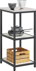 vidaXL Ράφι Κουζίνας HATTEM Λευκό 40 x 50 x 92 εκ Ατσάλι