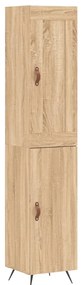 vidaXL Μπουφές Sonoma δρυς 34,5 x 34 x 180 εκ. από Επεξεργασμένο Ξύλο