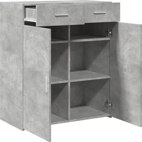 vidaXL Ντουλάπι Γκρι Σκυροδέματος 80x42,5x93 εκ. Επεξεργασμένο Ξύλο