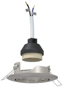 vidaXL Εσοχή Φωτιστικά 12 τεμ Στρογγυλά GU10 Ασημί Ø90 mm Χάλυβας