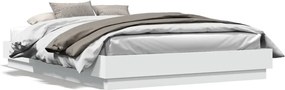 vidaXL Πλαίσιο Κρεβατιού με LED Λευκό 160 x 200 εκ.