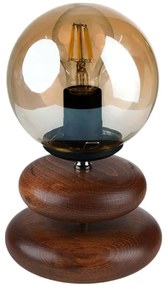 Φωτιστικό Επιτραπέζιο 534LUN5202 Φ16x28cm 1xE27 40W Honey-Walnut Opviq