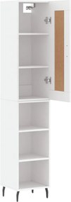 vidaXL Ντουλάπι Λευκό 34,5 x 34 x 180 εκ. από Επεξεργασμένο Ξύλο