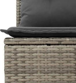 vidaXL Σετ Καναπέ Κήπου με μαξιλάρι 12 pcs Γκρι Πολυ ράταν