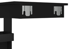 Τραπέζι Μπαρ Τοίχου Μαύρο 102x45x103,5 εκ. από Επεξεργ. Ξύλο - Μαύρο