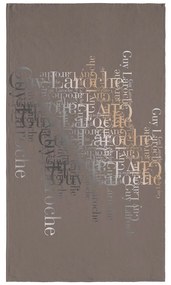 Πετσέτα Θαλάσσης Velour Printed 2103 Taupe Guy Laroche Θαλάσσης 100x175cm Cotton-Polyester