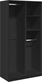 vidaXL Ντουλάπα Μαύρη 100x50x200 εκ. από Επεξεργασμένο Ξύλο