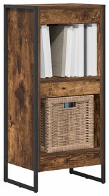 vidaXL Βιβλιοθήκη Καπνιστό Δρύς 80 x 30 x 155 εκ Επεξεργασμένο ξύλο