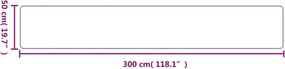 vidaXL Χαλί Διάδρομος Εμφάνιση Σιζάλ Platina 50 x 300 εκ.
