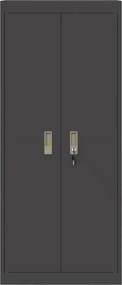vidaXL Ντουλάπι αποθήκευσης Μαύρο 60 x 40 x 140 cm Ατσάλι