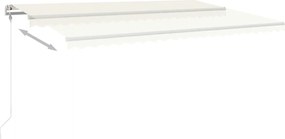 vidaXL Τέντα Συρόμενη Αυτόματη Κρεμ 500 x 300 εκ.