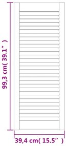 vidaXL Πορτάκι με Περσίδες 99,3x39,4 εκ. από Μασίφ Ξύλο Πεύκου