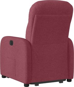 vidaXL Πολυθρόνα Ηλεκτρική Ανακλ. Μπορντό Υφασμάτινη