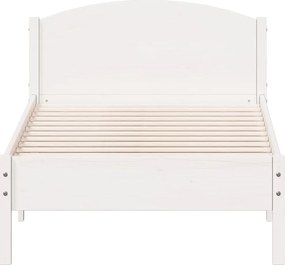 vidaXL Σκελετός Κρεβ. Χωρίς Στρώμα Λευκό 90x200 εκ Μασίφ Πεύκο