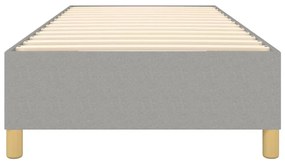 Πλαίσιο Κρεβατιού Boxspring Ανοιχτό Γκρι 100x200 εκ. Υφασμάτινο - Γκρι