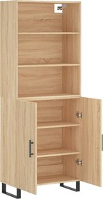 vidaXL Ντουλάπι Sonoma δρυς 69,5 x 34 x 180 εκ. από Επεξεργασμένο Ξύλο