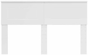 vidaXL Κεφαλάρι με κεφαλάρι Λαμπερό Λευκό 160 cm Επεξεργασμένο ξύλο