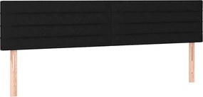 vidaXL Κρεβάτι Boxspring με Στρώμα &amp; LED Μαύρο 160x200 εκ. Υφασμάτινο