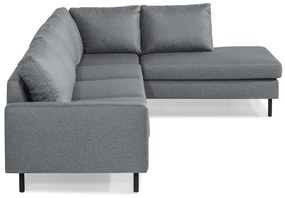 Γωνιακός Καναπές Seattle N100, Γκρι, 268x189x80cm, 87 kg, Πόδια: Μέταλλο | Epipla1.gr
