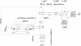 Βάση Τηλεόρασης Neomounts FPMA-D550NOTEBOOK