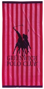 Πετσέτα Θαλάσσης 3857 Red-Pink Greenwich Polo Club Beach 90x180cm 100% Βαμβάκι